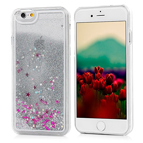 Badalink Iphone6 6S Slimcase H  lle PC Treibsand Fl  ssige Sterne Star Weich Flexibel Einteilige Handyh  lle Soft Leicht Sto  stangen Case Silbrig