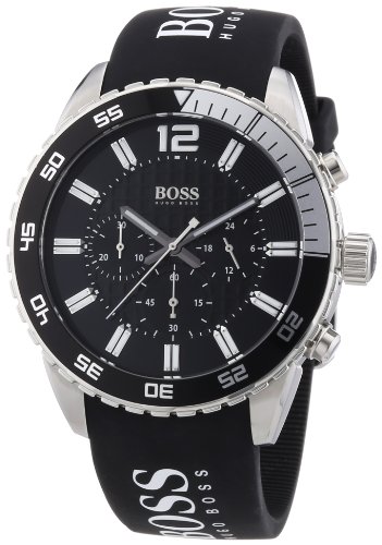 Hugo Boss men's Quartz Watch Chronograph Display and Silicone Strap 1512868