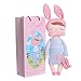 Produktbild Süße Schlaf Puppe für Mädchen Mama, Metoo Schlafen Angela Girl Plüsch Kleid Bunny Kaninchen Spielzeug Puppen, Blau und Pink (32cm x 14cm x 8 cm)