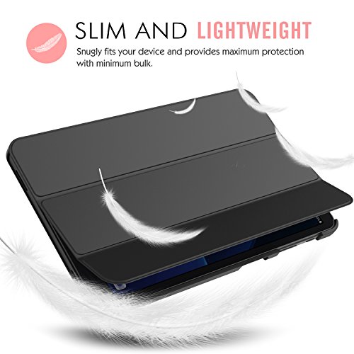 MoKo Samsung Galaxy Tab A 10.1 Hülle – Ultra Lightweight Slim PU Leder Schutzhülle Smart Case mit Standfunktion und Auto Sleep / Wake Up Funktion für Samsung Galaxy Tab A 10.1 Zoll (2016) Wi-Fi/ LTE T580N / T585N Tablet-PC, Schwarz - 8