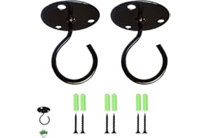 TSKDKIT ganci da soffitto per appendere, per montaggio a parete, metallo gancio soffitto per luce, mangiatoie per uccelli, ecc. con viti