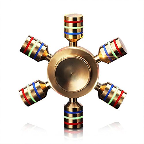 M&T TECH Fidget Hand Spinner Toys Solid Brass 608 Stainless Steel Bearing Finger Tri Spinner Toy with Six Detachable Wings M&T TECH Fidget Hand Spinner Toys Solid Brass 608 Stainless Steel Bearing Finger Tri Spinner Toy with Six Detachable Wings