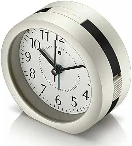 Alarm Clock HQOON Loud Wake up Clock for Heavy Sleepers,Modern Snooze Nightlight Clock, Silent Bedside Clock, Small Battery Travel Clock for Office, Home Simple to Set, Black