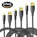 Produktbild Micro-USB-Kabel, Tronsmart 3-Pack (3ft / 1mx3) 2,4 A Schnellladung und Hochgeschwindigkeitssynchronisation USB A/Micro USB-Kabel mit vergoldeten Anschlüssen und Nylon-Geflecht - Schwarz