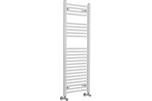 WarmeHaus Scaldasalviette Calorifero Termoarredo Moderno Bergen 1500 x 500mm Interasse: 450mm - 626Watt Bianco