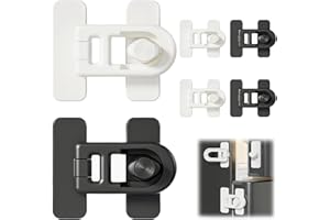 DHISPERARES Pack of 6 Child Safety Fridge Lock, Strong Adhesive, No Drilling, Universal Child Lock for Fridge, Cupboard Child Lock Drawer, Drawer Secures Baby, Window Child Lock