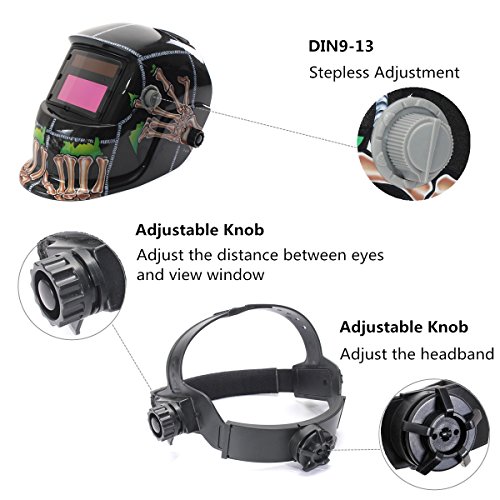 AUDEW Automatik Solar Schweißhelm Schweißschirm Solar Schweißmaske - 7