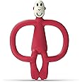 Matchstick Monkey, Antimicrobial Silicone Teether & Gel Applicator, Easy To Grip, BPA Free, 3 Months Old+, 11 cm, Red Monkey