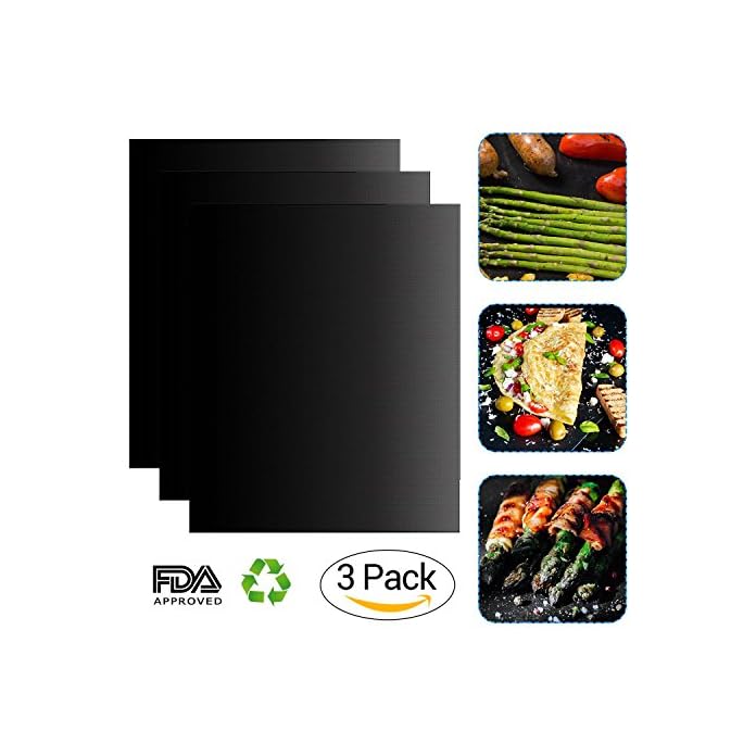 Bbq Grillmatte 3er Set Teflon Antihaftbeschichtung Grillmatte Fr Holzkohle Grill Elektronisches Grill Backofen Dampf Backofen Mikrowelle 33x40cm