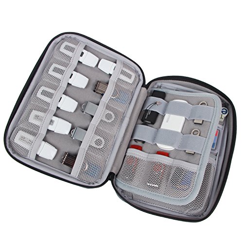 Damero Tasche für USB-Sticks und Speicherkarten, Aufbewahrungstasche Organiser Tasche für Zubehöre, Dunkelblau - 4