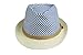 Produktbild Strohhut Cowboy Panama Hut Fedora Trilby Hut Sommerhut Bogarthut Beach Hut (Blau-Weiß)