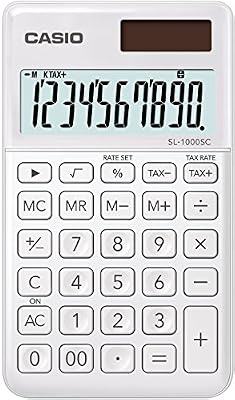 Casio SL 1000 SC WE Calculatrice de poche Blanc