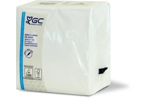 Lot de 100 serviettes en papier blanc 2 couches - Toucher super doux - Finition gaufrée - Serviettes jetables - Idéales pour l'hôtellerie et les événements - 30 x 30 cm dépliées - Hostelnovo