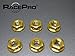Price comparison product image Drilled - Kawasaki ZZR1200 2004 x6 Titanium Rear Sprocket Nuts - Gold