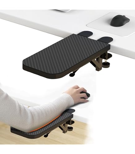 Support Bras Ordinateur Ergonomique YYZLL – Repose-Poignet Réglable 180° – Soulage Cou Et Épaules – Pour Bureau Et Gaming