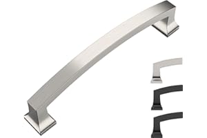 9BUILD 2 Pack 128mm Brushed Satin Nickel Cabinet Pulls Cabinet Handles Kitchen Cupboard Handles Kitchen Door Handles Drawer Handles Zinc Alloy Wardrobe Handles Cupboard Door Handles