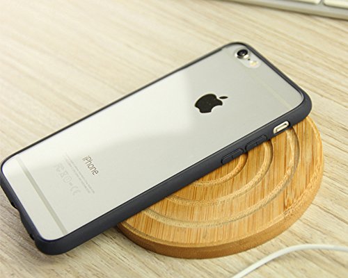 iMounTop Hülle iPhone 6 Plus Hülle 6S Plus Hülle TPU Rahmen + Hart PC Zurück Backcover Kombination Hochtransparent Nie verfärben Schutzhülle Tasche Schale Kratzfeste Handytasche für Apple iPhone 6 Plus / 6S Plus (5.5 Zoll) (Dunkelblau) - 3