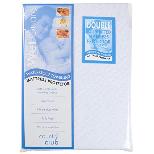 Double Bed Terry Waterproof Mattress Protector Size 140cm x 190cm