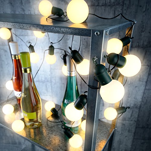 Lunartec LED-Lichterkette mit 20 Lämpchen, 1,2 Watt, warmweiß, 475 cm, IP44 - 5