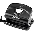Rexel Value 220 2 Hole Punch, 20 Sheet Capacity, Adjustable Guide Bar, Metal, Black, 2100762