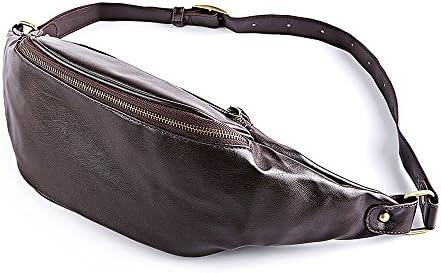 iVotre Vintage Style Soft PU Leather Cross Body Bag Utilitarian and Fashionable Waist Bag Brand New Shoulder Sling Bag for Men, Teens, Boys, Daily Trip - Coffee