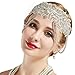 Produktbild ArtiDeco 1920s Stirnband Damen 20er Jahre Hochzeit Braut Accessoires Flapper Haarband Blinkende Kopf Kette Gatsby Kostüm Zubehör (Weiß)