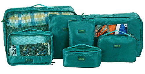 Preisvergleich Produktbild Kofferorganizer Packtaschen Kleidertaschen für Koffer, Reisetasche, Handgepäck, Rucksack, Sporttasche / 7 teiliges Set