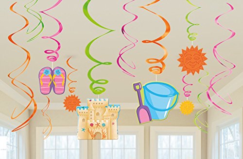 Amscan 670136 – Hängedekoration – Sommer, 12-teilig Set - 2
