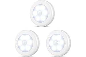 ORIA Bewegungsmelder Licht, LED Nachtlicht mit Bewegungsmelder Schrankleuchten, Auto ON/Off Licht, Batteriebetrieben Treppen, Schrank Licht, Bewegungsmelder Innen für Flur, Wandschrank Reines Weiß