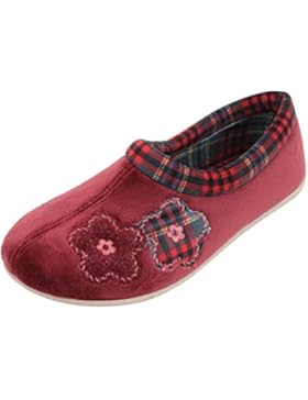 DAMEN PANTOFFEL HAUSSCHUHE GESCHLOSSEN MIT FESTER SOHLE HERAUSNEHMBARE INNENSOHLE GR. 36 - 42