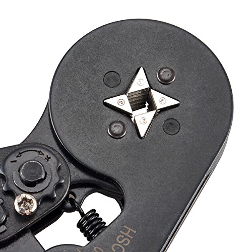 Blingco 0.25-6.0mm² Selbstjustierende Draht-Ferrule Crimpzange Set, Abisolierzange Automatisches Crimpwerkzeug für isolierte, unisolierte Drahtseil-Ratschenkabelschuhe - 5