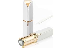 LIZZIE JACOBS New Facial Hair Remover for Women Painless Face Nose Eyebrow Trimmer Razor Portable Gold Plated Head with Built in Light Shaver for Peach Fuzz Facial Hair Lip Chin