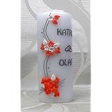 Hochzeitskerze - Name Datum, Geburtstagskerze Geschenk Hochzeit Hochzeitskerzen.
