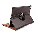 Produktbild Smart Case für iPad 4 Hülle Case, elecfan® 360 Grad rotierend Kunstleder Schutzhülle Tasche Etui Smart Cover mit Auto Schlaf / Wach, Standfunktion, für iPad 2/3/4 (iPad 2/3/4, Braun)