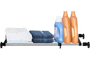 BAOYOUNI Scaffale Telescopico per Armadio Mensola Estensibile Ripiano Divisori per Scaffali Regolabile Separatore Organizzare per Guardaroba Camera da Letto Bagno Cucina Adjustable 101-152,5cm