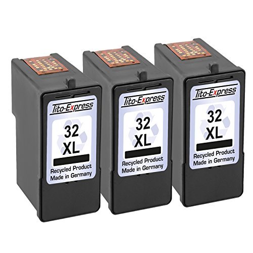 PlatinumSerie® 3x Druckerpatrone für Lexmark 32 XL Black X5210 X7310 X7350 X8300 X8310 X8350 Z805 Z810 - 2