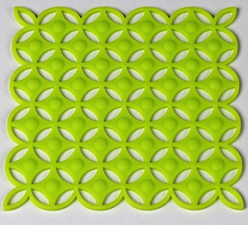 Silicone Oven Gloves ,New Design Trivets, Silicone Coasters Pot Holder Mitts Silicone Heat Resistant Kitchen Insulated Pot Holder (Silicone Coasters Set Of 4 Lime Green)