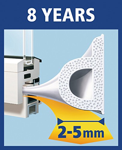 tesamoll Gummidichtung für Fenster und Türen, weiß, CLASSIC, P-Profil, 10m - 2