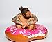 Produktbild MUNICHSTANDARD DONUT - aufblasbarer Schwimmring - aufblasbare Luftmatratze, Floaty, Pool Luftmatratze, PVC, schwimmen, Pool, Beach, Strand, Party, Wasserspielzeug für die ganze Familie (120cm, pink)