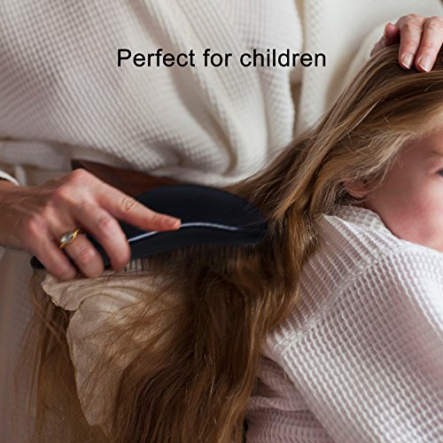 almondcy Detangling Brush Set (Pink & Schwarz) – Effektive Detangler Haarbürste für Frauen, Mädchen, Herren und boys-use wie Kamm oder Haar brush-use in dünnes, dickes, lockiges, gerade, nasses, trockenes Haar, pink&black - 2