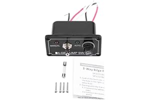 Tbest rule industries 24da-35a 360 bilge pump with switch,Switch Panel,12V DC LED Indicator Bilge Pump Switch Panel, Manual/Off/Auto replacement for Boat Marine Panel Switch Panel with