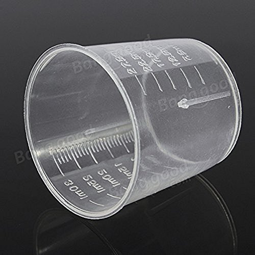 asentechuk® 50 30 ml Kunststoff Messbecher digital Messbecher Labor Wasser Lösung Messbecher - 4
