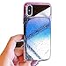 Price comparison product image Lafunda for iPhone 8 Case, 7 Phone Cases Gradient Color Mirror Case Clear Raindrop Electroplating Hard Back Cover Protective Change Color Slim Fit Silicone Bumper Frame Shell, Purple