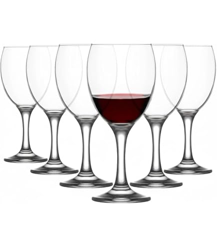 Luigi Bormioli Supremo Water Glasses - Set Of 6 Crystal Clear Stemmed Glasses, 9.5x9.5x24.3cm