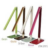 (Grün) 7W LED dimmbar schreib Tischlampe 600 lumen Klemmleuchte 48 LEDs mit Touch Funktion 5500-6500 Kelvin AC90-240V DC12V Universal - 7