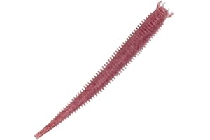 Berkley Gulp!® Saltwater Fat Sandworm; Appât de pêche réaliste en Plastique Souple, pour Les pêcheurs en Eau salée, Infusé avec l'odeur Gulp ! Boat, Shore & Estuary, 10cm, Clear Red Fleck
