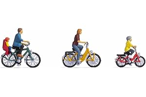 Noch® Famille en Excursion à vélo, kit de Figurines pour la Largeur de Voie H0, idéal pour Le modélisme et Le Diorama