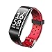 Produktbild Q8 Fitness-Tracker, wasserdicht, Herzfrequenzmesser, schwarz/rot
