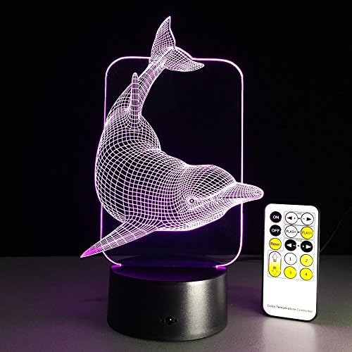 NOCHX 3D Night light Remote control Table lamp, 7 Color Changing Optical Illusion Lights with Acrylic Flat &amp; ABS Base &amp; USB Cable for Holiday Gifts, Kids Toys Decoration Christmas Valentines Gift