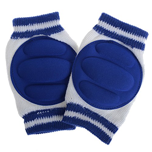 Infant Baby Knee Pad Crawling Safety Protector (Blue)